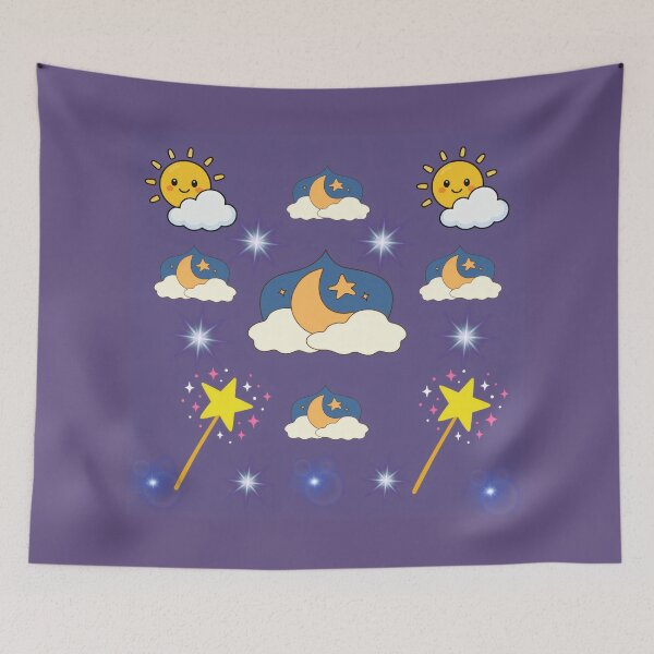 Item preview, Magical Wand Sun Moon Pattern designed and sold by Azurart2.
