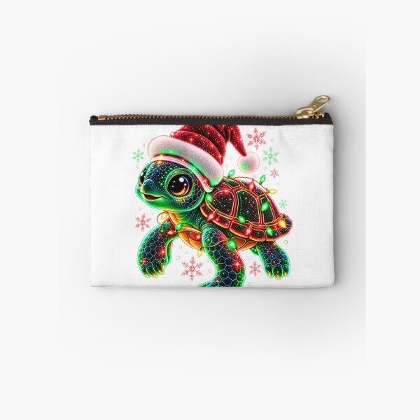 Item preview, Cute Neon Christmas Sea Turtle with Santa Hat  designed and sold by LC&LCPlatform.