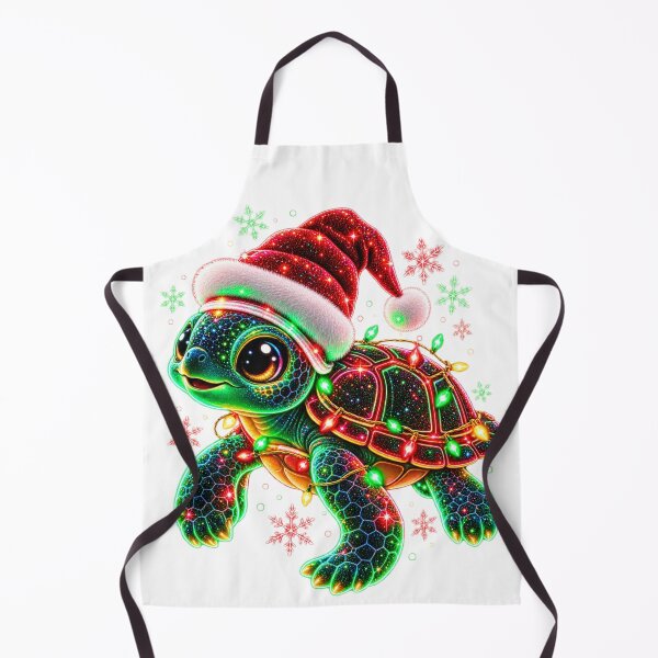 Item preview, Cute Neon Christmas Sea Turtle with Santa Hat designed and sold by LC&LCPlatform.