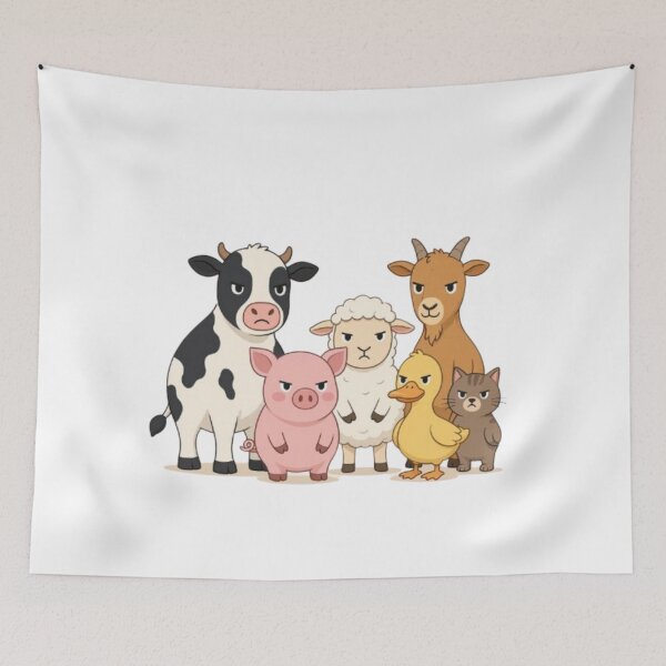 Item preview, Cute Farm Animals – Rustic Country Farm Art designed and sold by Designflex90.