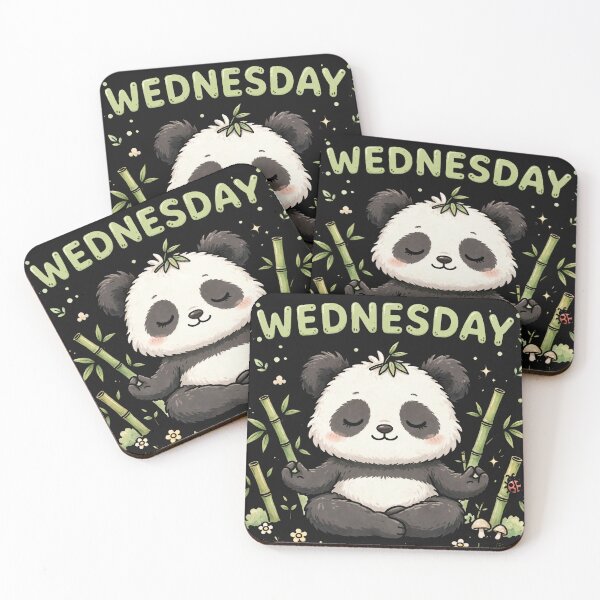 Item preview, Wednesday Yoga Panda Meditation - Cute Zen Kawaii Sticker designed and sold by Surviving Monday Club.