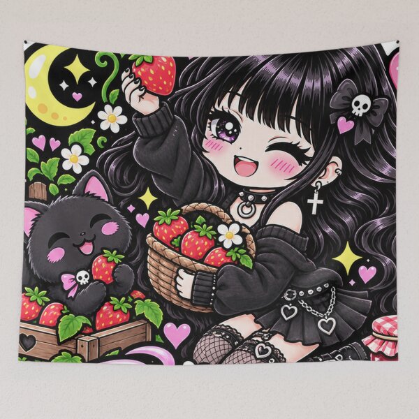 Item preview, Berry Sweet Goth Girl Sticker designed and sold by AnnekeJordaan.