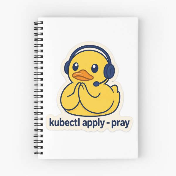 Item preview, kubectl apply pray Duck Laptop Sticker designed and sold by Power Designs.