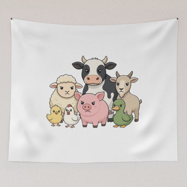 Item preview, Cute Farm Animals – Rustic Country Farm Art designed and sold by Designflex90.