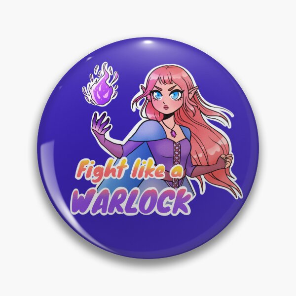 Item preview, Fight Like a Warlock - D&D Character Art designed and sold by Julieel.exe.
