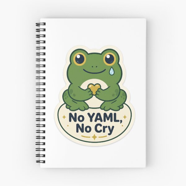 Item preview, No YAML No Cry Frog Laptop Sticker designed and sold by Power Designs.