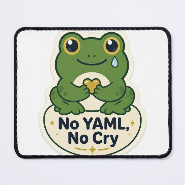 Item preview, No YAML No Cry Frog Laptop Sticker designed and sold by Power Designs.