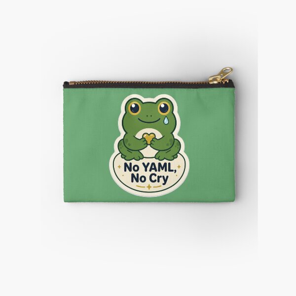 Item preview, No YAML No Cry Frog Laptop Sticker designed and sold by Power Designs.