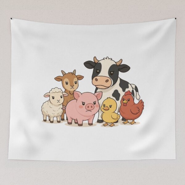 Item preview, Cute Farm Animals – Rustic Country Farm Art designed and sold by Designflex90.