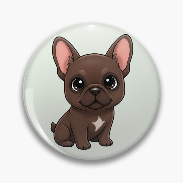 Item preview, Cute Chocolate French Bulldog Puppy – Adorable Chibi Frenchie designed and sold by FloreDreamStudio.
