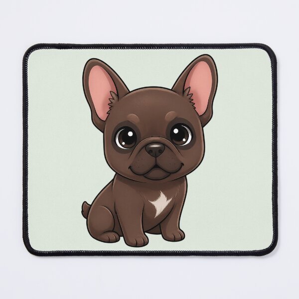 Item preview, Cute Chocolate French Bulldog Puppy – Adorable Chibi Frenchie designed and sold by FloreDreamStudio.