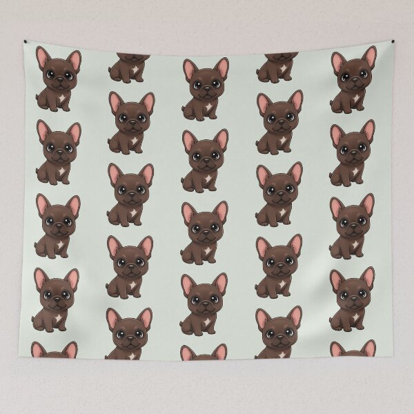 Item preview, Cute Chocolate French Bulldog Puppy – Adorable Chibi Frenchie designed and sold by FloreDreamStudio.