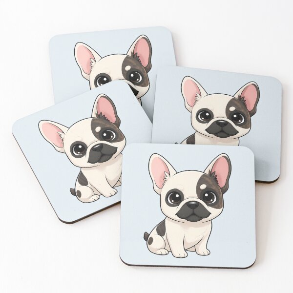 Item preview, Cute Pied French Bulldog Puppy – Adorable Chibi Frenchie designed and sold by FloreDreamStudio.