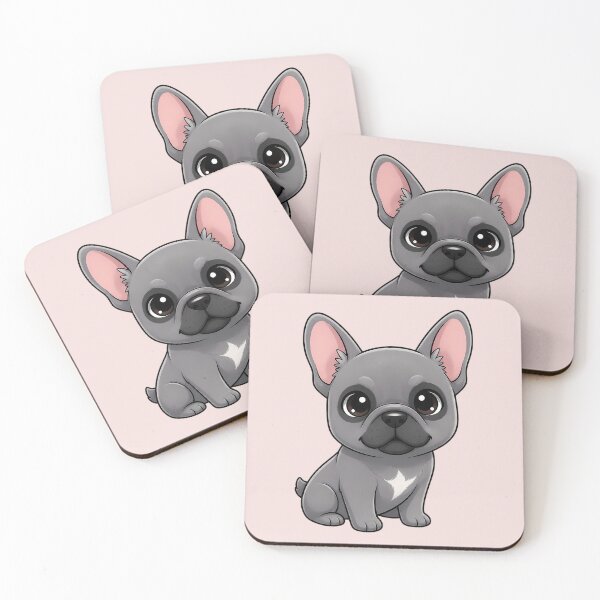 Item preview, Cute Blue French Bulldog Puppy – Adorable Chibi Frenchie designed and sold by FloreDreamStudio.