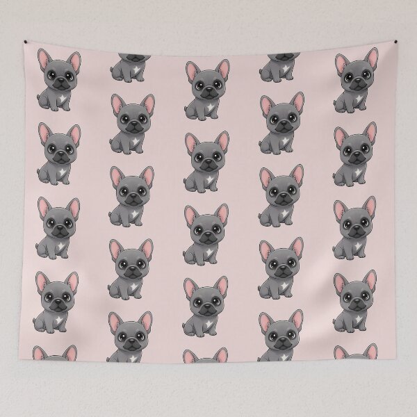 Item preview, Cute Blue French Bulldog Puppy – Adorable Chibi Frenchie designed and sold by FloreDreamStudio.