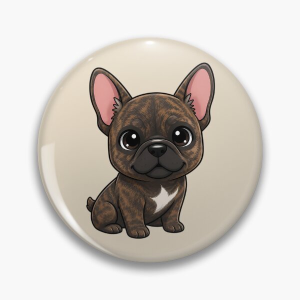Item preview, Cute Brindle French Bulldog Puppy – Adorable Chibi Frenchie designed and sold by FloreDreamStudio.
