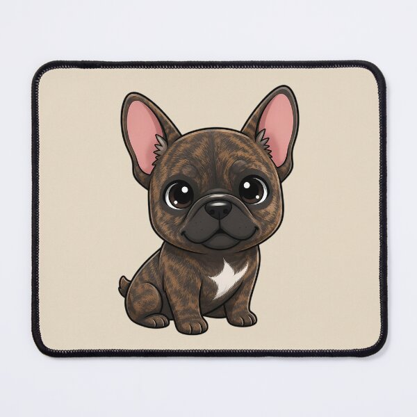 Item preview, Cute Brindle French Bulldog Puppy – Adorable Chibi Frenchie designed and sold by FloreDreamStudio.