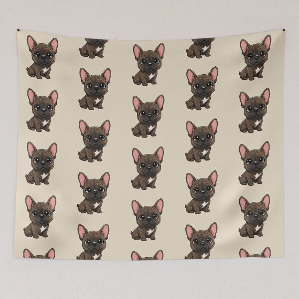 Item preview, Cute Brindle French Bulldog Puppy – Adorable Chibi Frenchie designed and sold by FloreDreamStudio.