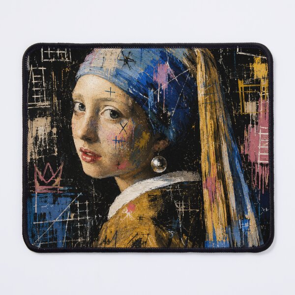 Item preview, Girl with a Pearl Earring – Neo Expressionist Street Art designed and sold by Boreal Apparel.