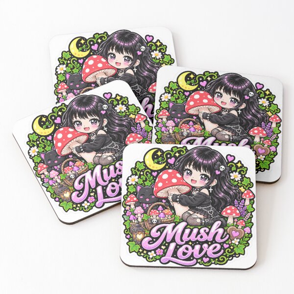 Item preview, Mush Love Goth Girl Sticker designed and sold by AnnekeJordaan.
