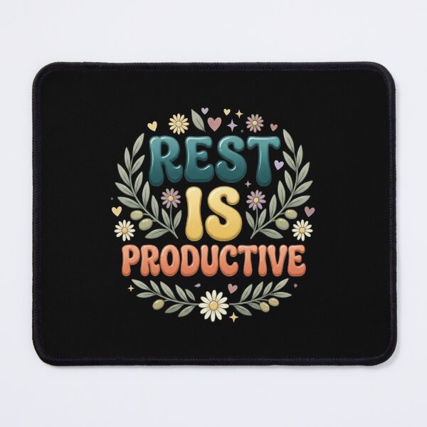 Item preview, Rest Is Productive | Self Care & Slow Living Inspirational Quote designed and sold by Soft Strength Studio.
