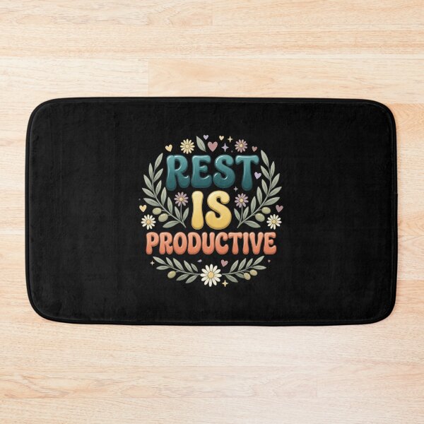Item preview, Rest Is Productive | Self Care & Slow Living Inspirational Quote designed and sold by Soft Strength Studio.
