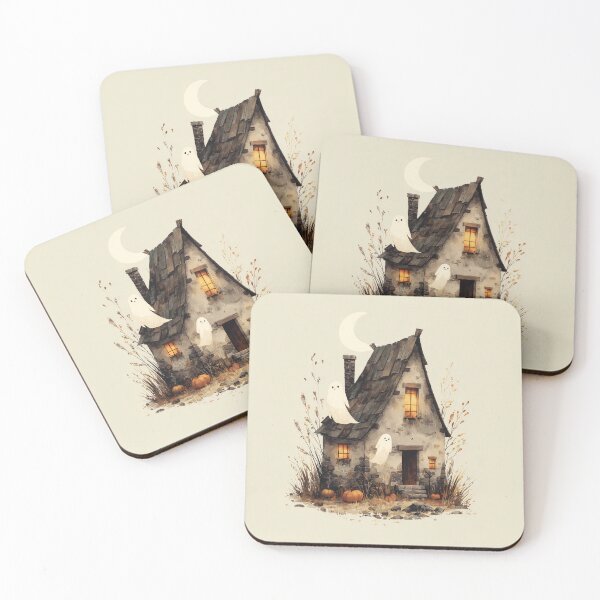 Item preview, Moonlit Haunted Cottage designed and sold by Helenaphotoart.