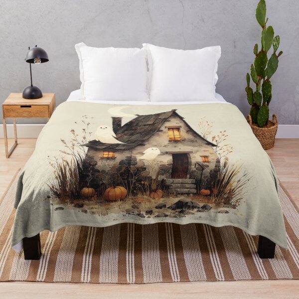Item preview, Moonlit Haunted Cottage designed and sold by Helenaphotoart.
