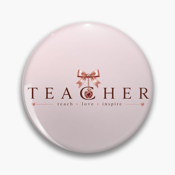 Item preview, Teacher Teach Love Inspire – Pink Bow & Jeweled Apple Teacher Design designed and sold by HO•Designs.