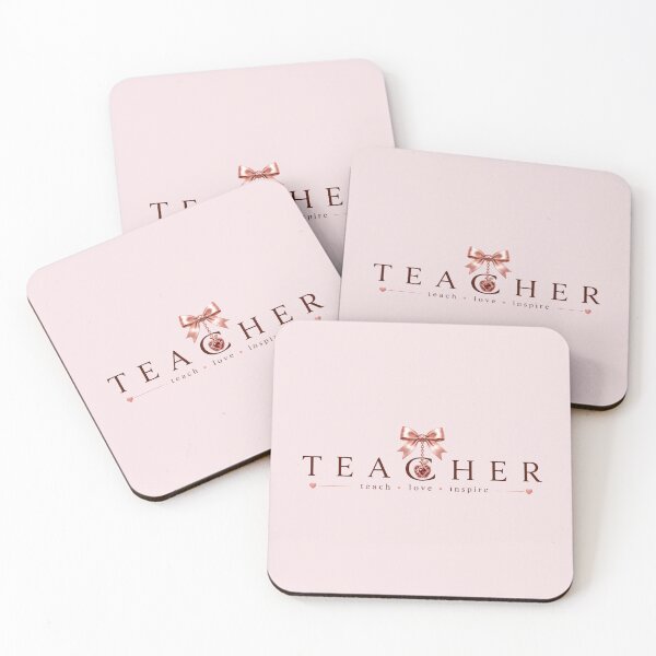 Item preview, Teacher Teach Love Inspire – Pink Bow & Jeweled Apple Teacher Design designed and sold by HO•Designs.