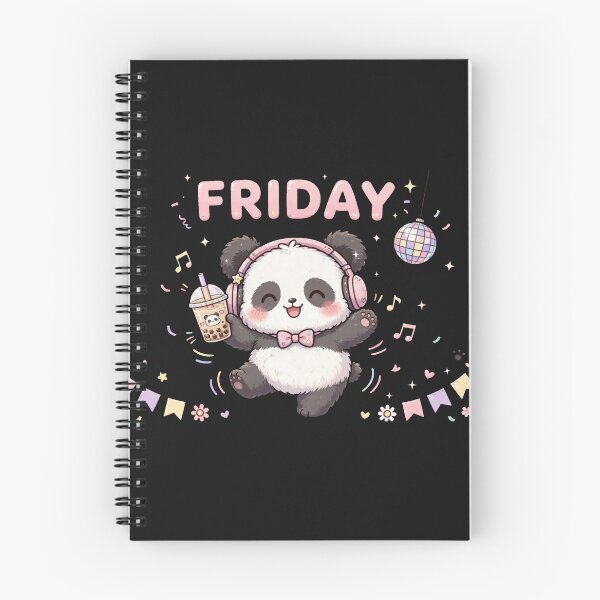 Item preview, Friday Party Panda Headphones - Cute Dancing Panda Sticker designed and sold by Surviving Monday Club.