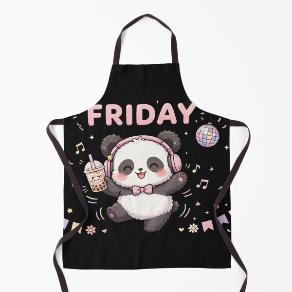 Item preview, Friday Party Panda Headphones - Cute Dancing Panda Sticker designed and sold by Surviving Monday Club.