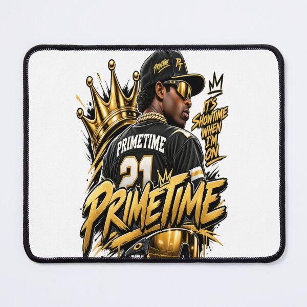 Item preview, Primetime Football King #21 – Black Gold Crown Retro Sports Design designed and sold by CatLovers Studio.