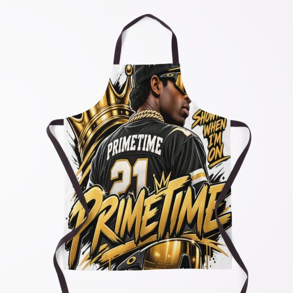 Item preview, Primetime Football King #21 – Black Gold Crown Retro Sports Design designed and sold by CatLovers Studio.