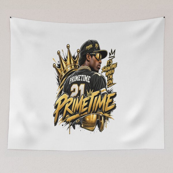 Item preview, Primetime Football King #21 – Black  Gold Crown Retro Sports Design designed and sold by CatLovers Studio.