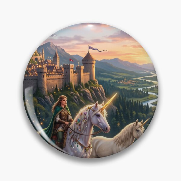 Item preview, Magical unicorns in a medieval world designed and sold by cutegiftcore.
