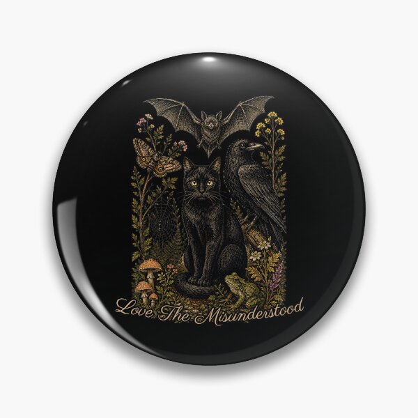 Item preview, Love The Misunderstood Black Cat Raven Bat designed and sold by GibasVisuals.