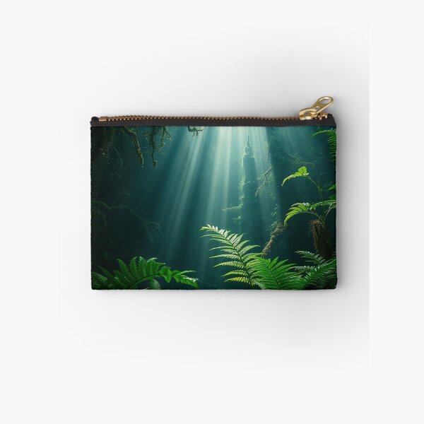 Item preview, Mystical Fern Forest Sunbeams Art designed and sold by IntelliMindDesigns.