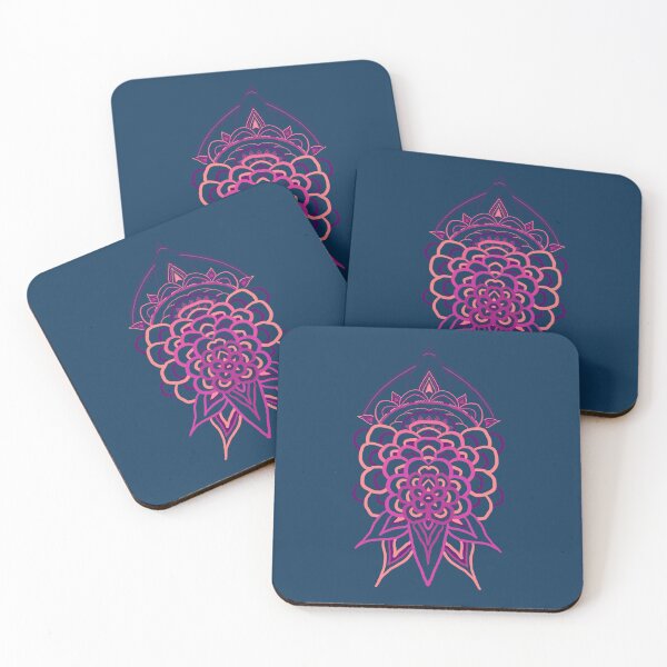 Item preview, Vibrant Pink Floral Mandala Sacred Geometry Art designed and sold by SaraPixels.