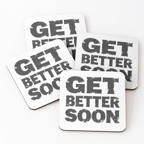 Item preview, GET BETTER SOON in Black Grungy Letters designed and sold by StudioDestruct.