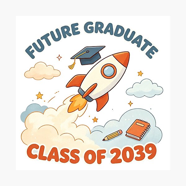 Item preview, Future Graduate Class of 2039 Rocket Space Kindergarten Design   designed and sold by Khokha80.