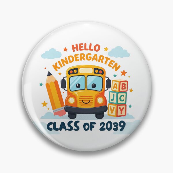Item preview, Hello Kindergarten Class of 2039 School Bus Kids Design designed and sold by Khokha80.