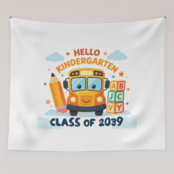 Item preview, Hello Kindergarten Class of 2039 School Bus Kids Design designed and sold by Khokha80.