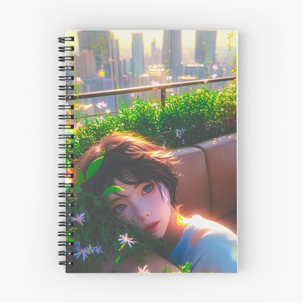 Item preview, Dreamy Anime Girl in Rooftop Garden designed and sold by Gingergarlic.