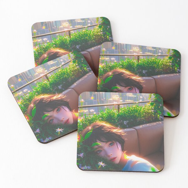 Item preview, Dreamy Anime Girl in Rooftop Garden designed and sold by Gingergarlic.