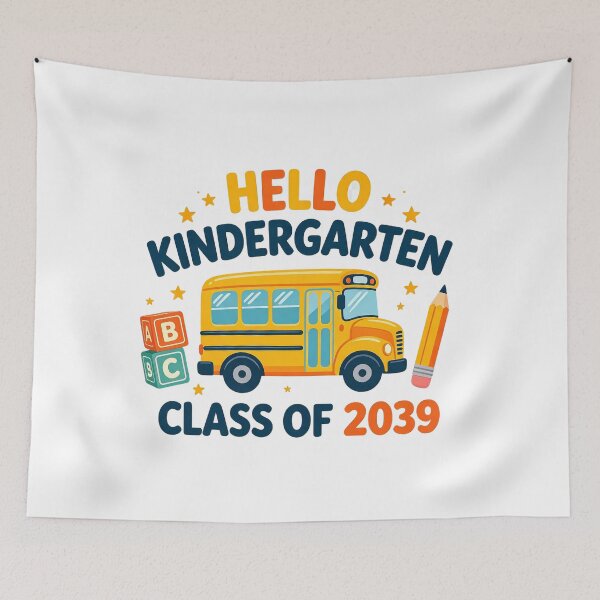 Item preview, Hello Kindergarten Class of 2039 School Bus Kids Design designed and sold by Khokha80.