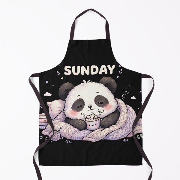 Item preview, Sunday Lazy Panda Blanket - Cute Cozy Rest Day Sticker designed and sold by Surviving Monday Club.