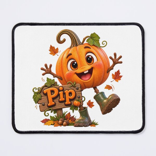 Item preview, Pip the Happy Autumn Pumpkin – Cute Fall Character designed and sold by The Cutting Room.