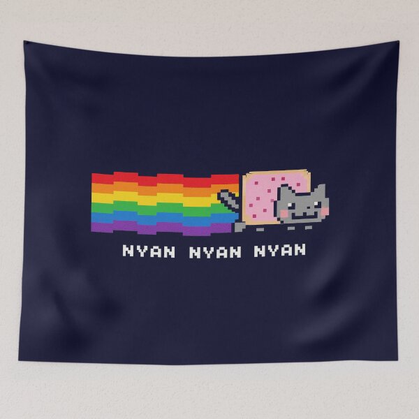 Item preview, Retro Pixel Nyan Cat Rainbow Trail designed and sold by Zyphero.