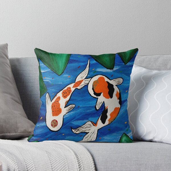 Item preview, Koi Pond Serenity Acrylic Painting designed and sold by AnnekeJordaan.